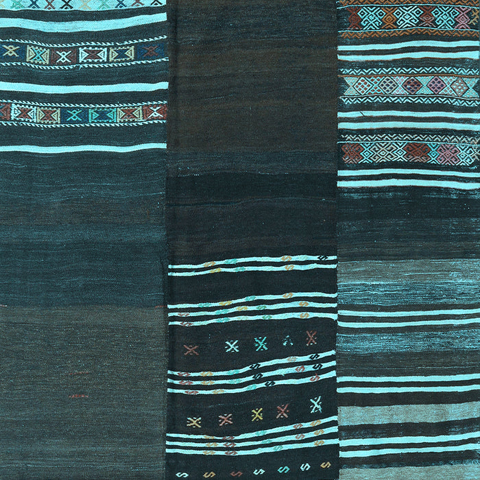 Southwestern Light Blue Country Rug, con2704lblu