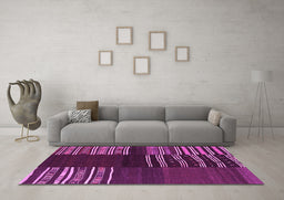 Machine Washable Southwestern Pink Country Rug in a Living Room, wshcon2704pnk