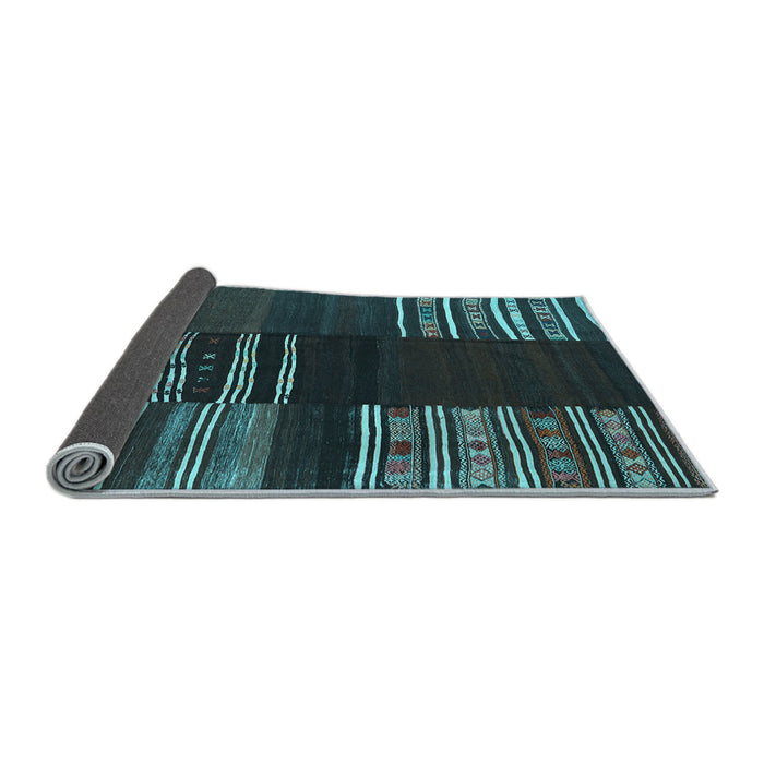 Sideview of Southwestern Light Blue Country Rug, con2704lblu