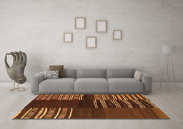 Machine Washable Southwestern Orange Country Area Rugs in a Living Room, wshcon2704org