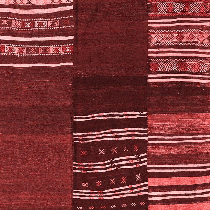 Machine Washable Southwestern Red Country Rug, wshcon2704red