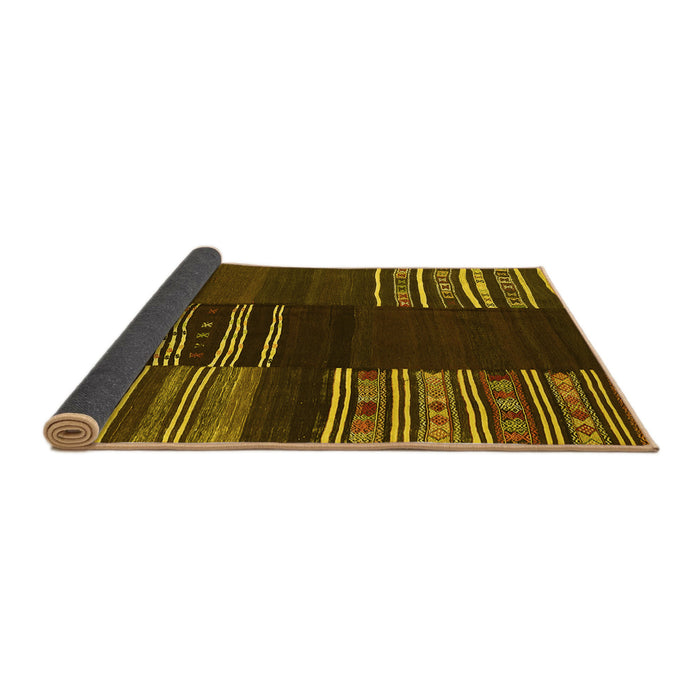 Sideview of Southwestern Yellow Country Rug, con2704yw