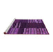 Sideview of Machine Washable Southwestern Purple Country Area Rugs, wshcon2704pur