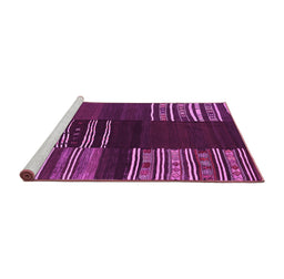 Sideview of Machine Washable Southwestern Pink Country Rug, wshcon2704pnk