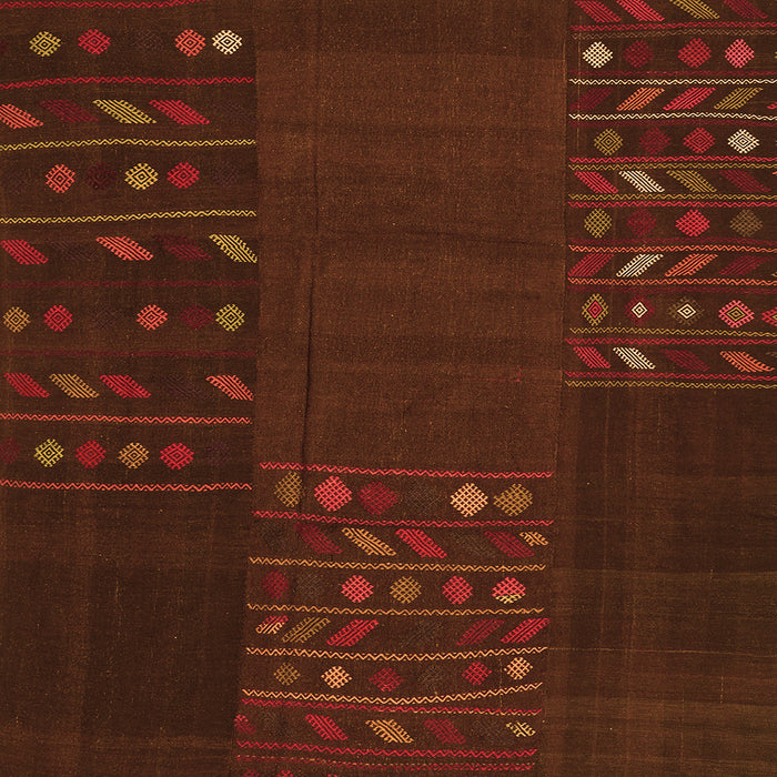 Serging Thickness of Patchwork Orange Transitional Rug, con2705org