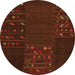 Square Patchwork Orange Transitional Rug, con2705org