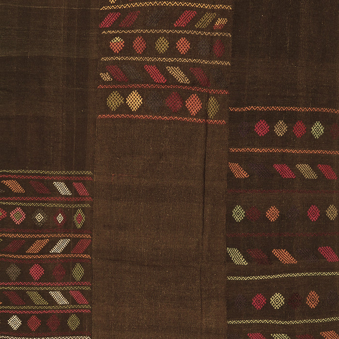 Machine Washable Patchwork Brown Transitional Rug, wshcon2705brn