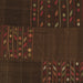 Square Patchwork Brown Transitional Rug, con2705brn