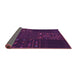 Sideview of Patchwork Purple Transitional Rug, con2705pur