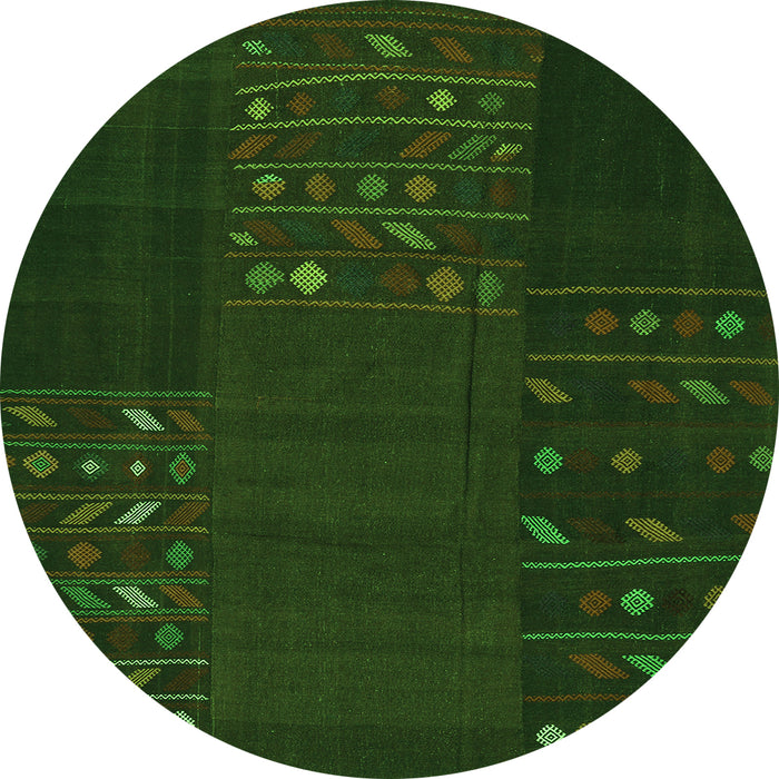 Machine Washable Patchwork Green Transitional Area Rugs, wshcon2705grn