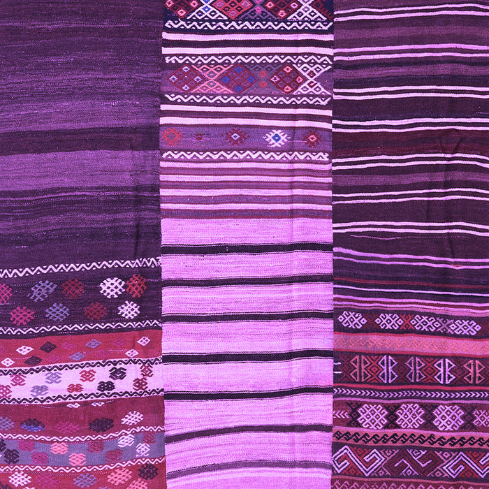 Machine Washable Southwestern Purple Country Area Rugs, wshcon2706pur