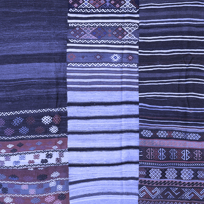 Machine Washable Southwestern Blue Country Rug, wshcon2706blu