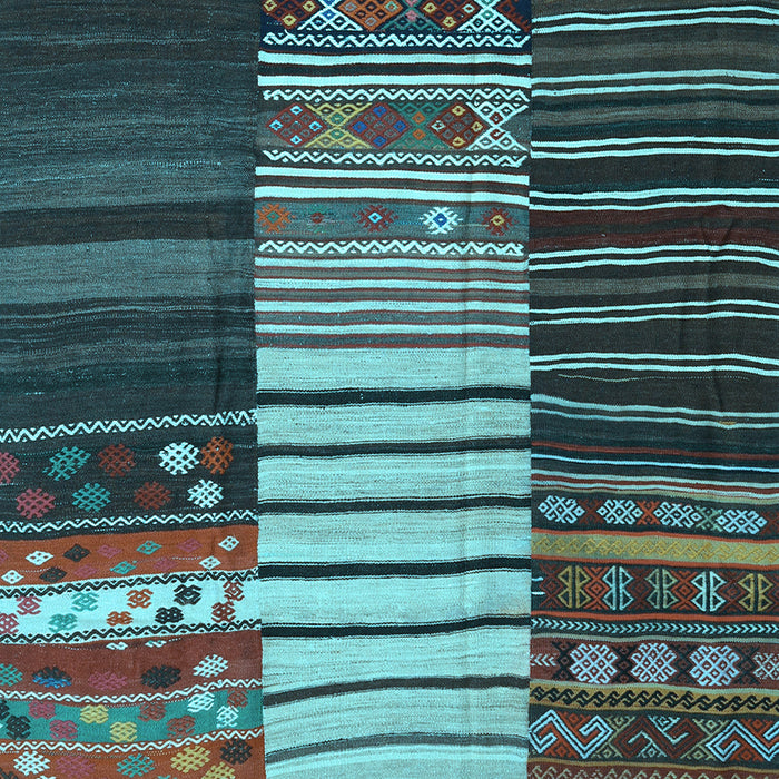 Machine Washable Southwestern Light Blue Country Rug, wshcon2706lblu