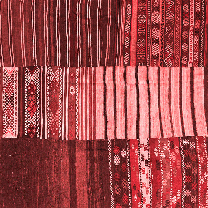 Machine Washable Southwestern Red Country Rug, wshcon2706red