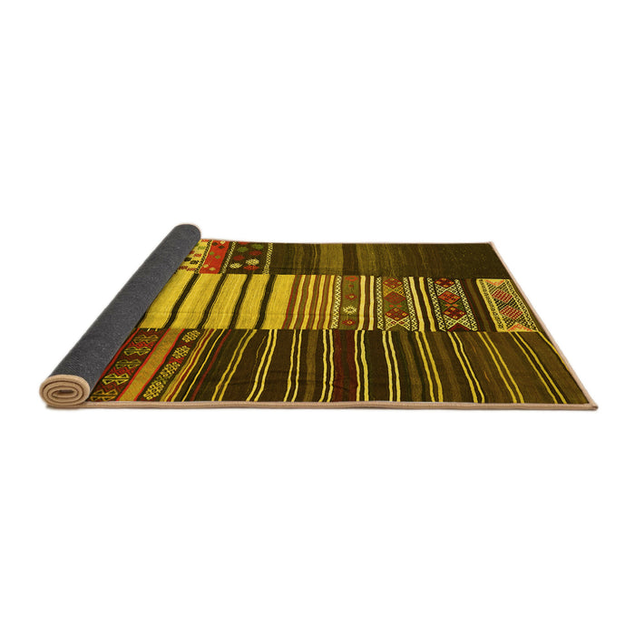 Sideview of Southwestern Yellow Country Rug, con2706yw