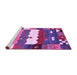 Sideview of Machine Washable Abstract Purple Contemporary Area Rugs, wshcon2707pur