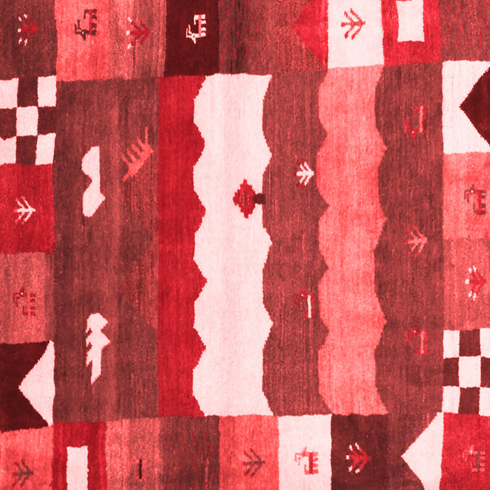 Machine Washable Abstract Red Contemporary Rug, wshcon2707red