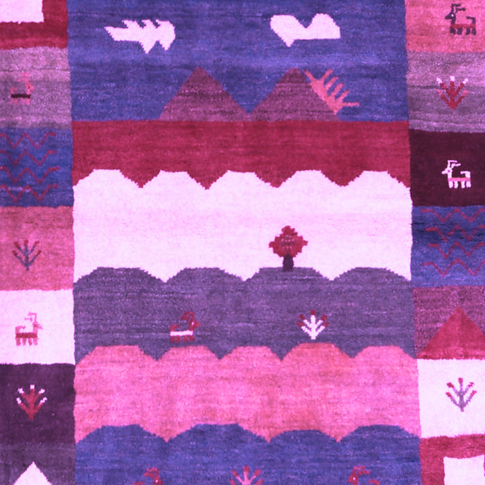 Abstract Purple Contemporary Rug, con2707pur