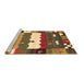 Sideview of Machine Washable Abstract Brown Contemporary Rug, wshcon2707brn