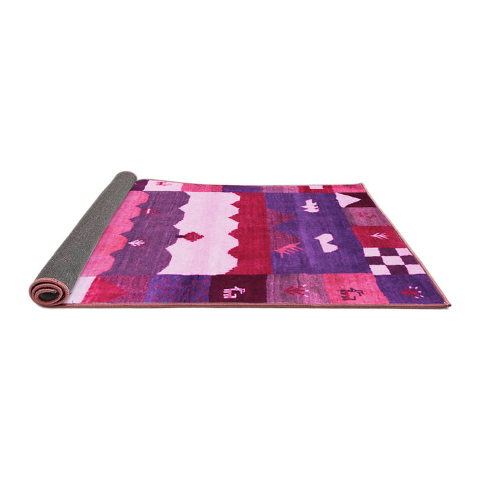 Sideview of Abstract Pink Contemporary Rug, con2707pnk