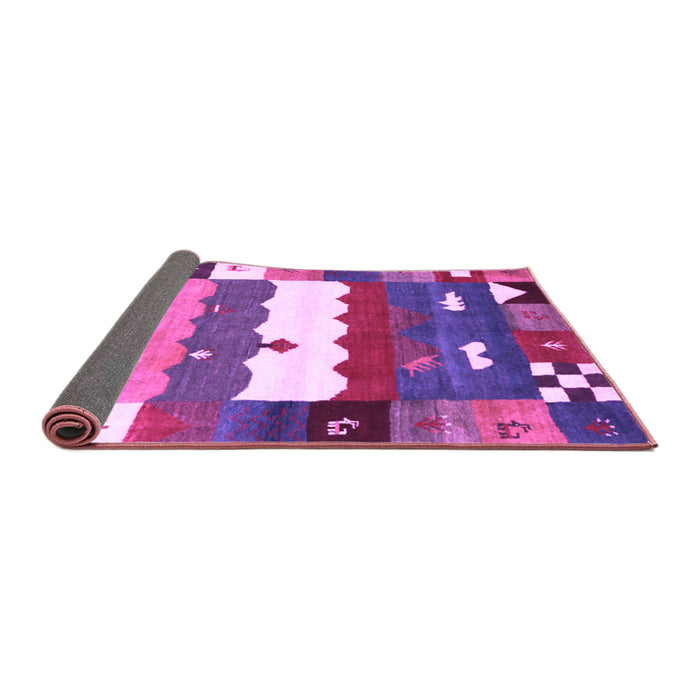 Sideview of Abstract Purple Contemporary Rug, con2707pur