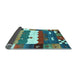 Sideview of Abstract Light Blue Contemporary Rug, con2707lblu