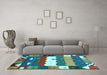 Machine Washable Abstract Light Blue Contemporary Rug in a Living Room, wshcon2707lblu