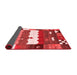 Abstract Red Contemporary Area Rugs