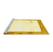 Sideview of Machine Washable Solid Yellow Modern Rug, wshcon2708yw