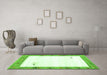 Machine Washable Solid Green Modern Area Rugs in a Living Room,, wshcon2708grn