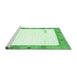 Sideview of Machine Washable Solid Emerald Green Modern Area Rugs, wshcon2708emgrn