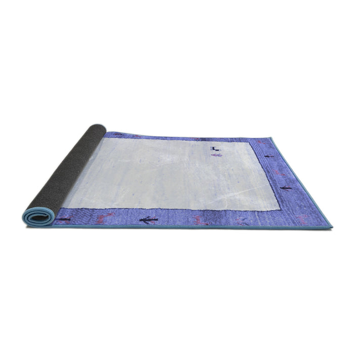 Sideview of Solid Blue Modern Rug, con2708blu