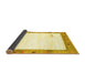 Sideview of Solid Yellow Modern Rug, con2708yw