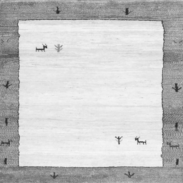 Serging Thickness of Solid Gray Modern Rug, con2708gry