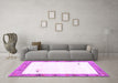 Machine Washable Solid Purple Modern Area Rugs in a Living Room, wshcon2708pur