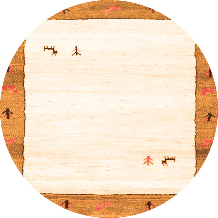 Square Solid Orange Modern Rug, con2708org