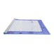 Sideview of Machine Washable Solid Blue Modern Rug, wshcon2708blu