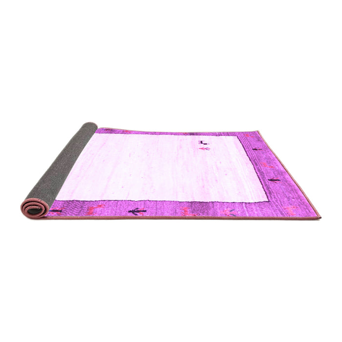 Sideview of Solid Purple Modern Rug, con2708pur