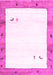 Machine Washable Solid Pink Modern Rug, wshcon2708pnk