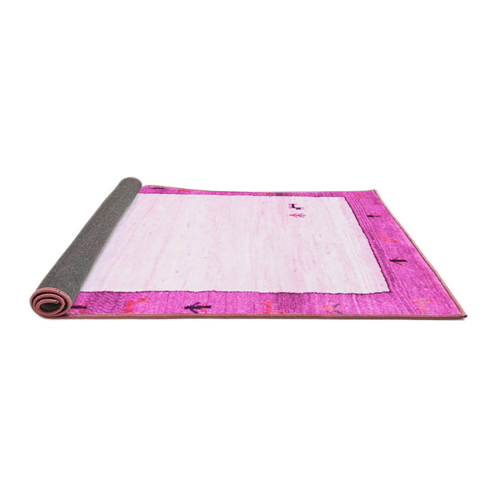Sideview of Solid Pink Modern Rug, con2708pnk