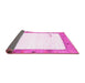 Sideview of Solid Pink Modern Rug, con2708pnk