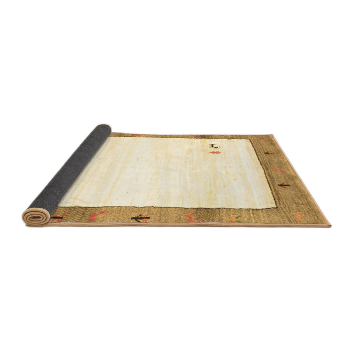 Sideview of Solid Brown Modern Rug, con2708brn