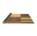 Sideview of Patchwork Brown Transitional Rug, con2709brn