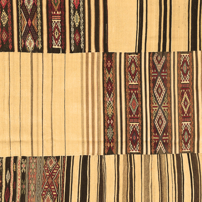 Patchwork Brown Transitional Rug, con2709brn