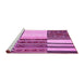 Sideview of Machine Washable Patchwork Pink Transitional Rug, wshcon2709pnk