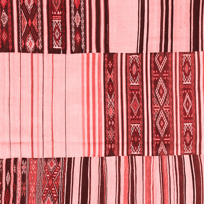 Machine Washable Patchwork Red Transitional Rug, wshcon2709red