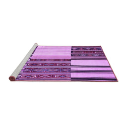 Sideview of Machine Washable Patchwork Purple Transitional Area Rugs, wshcon2709pur