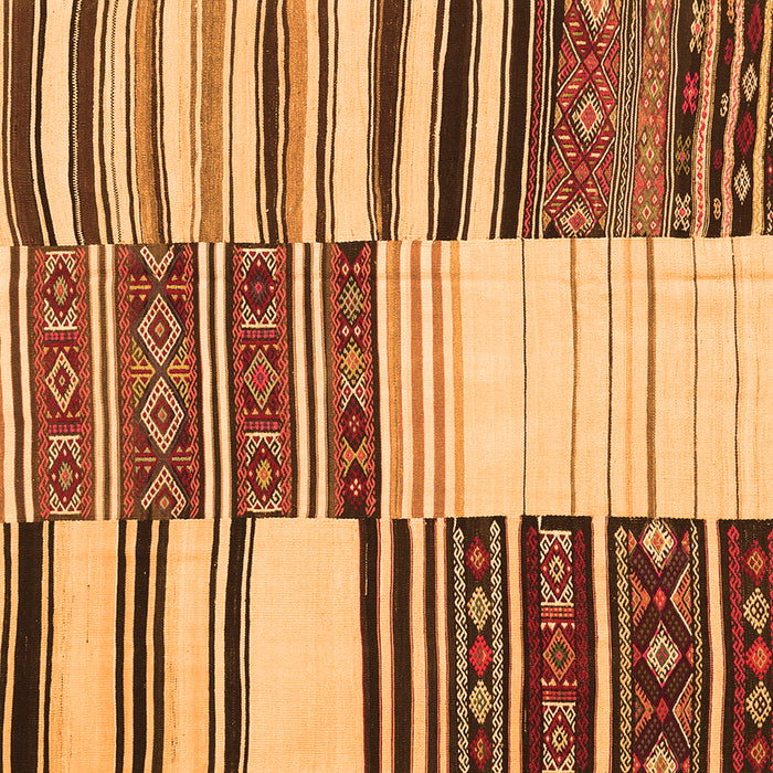 Serging Thickness of Patchwork Orange Transitional Rug, con2709org