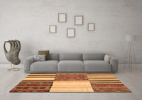 Machine Washable Patchwork Orange Transitional Rug, wshcon2709org