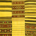 Square Patchwork Yellow Transitional Rug, con2709yw